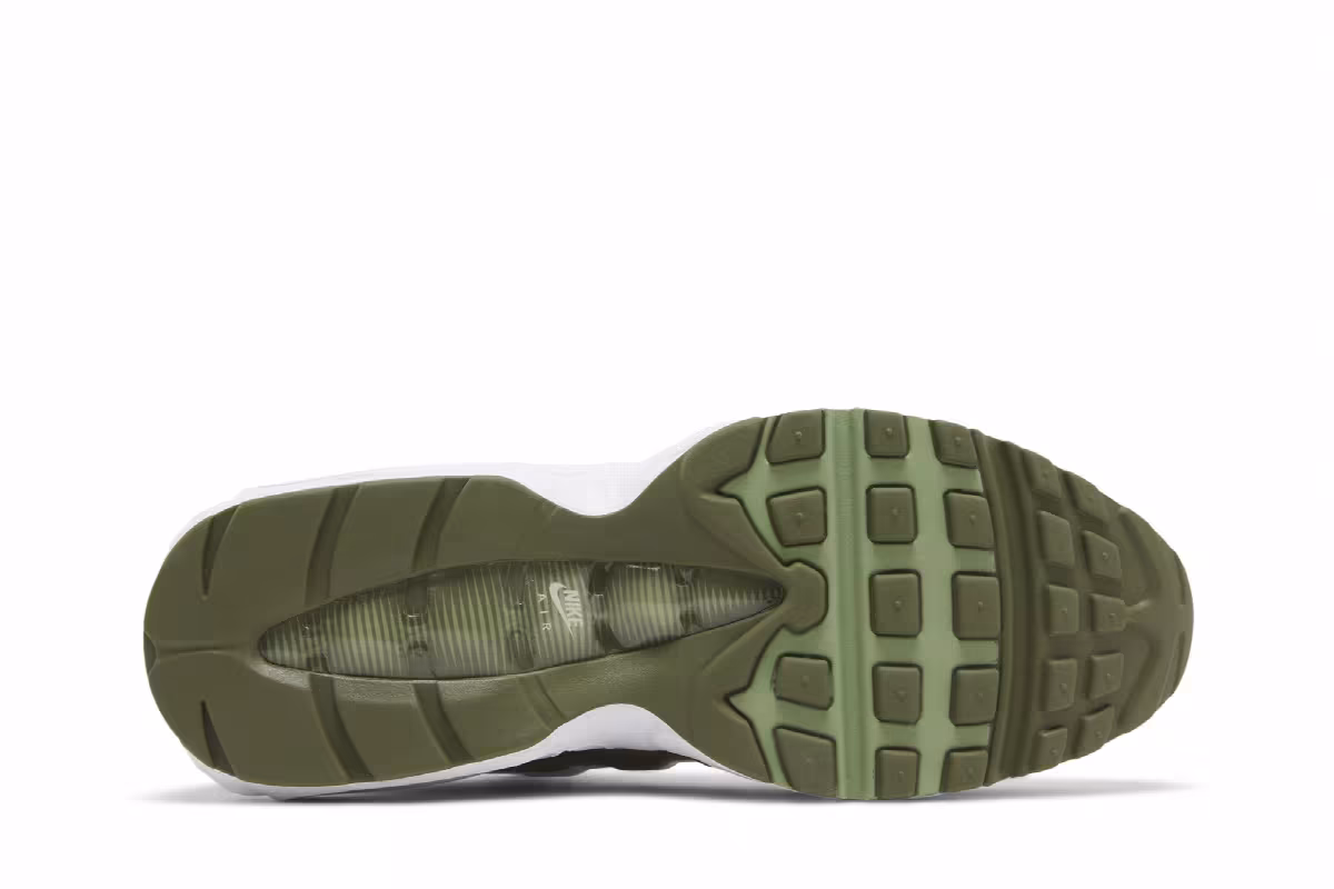 Nike Air Max 95 White Oil Green, view 5