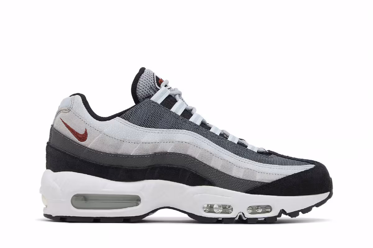 Nike Air Max 95 Wolf Grey Rugged Orange, view 2