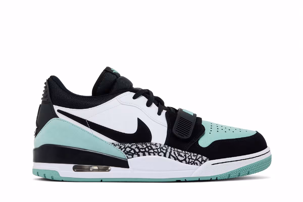 Air Jordan Legacy 312 Low White Black Mineral-Wolf Grey, view 2