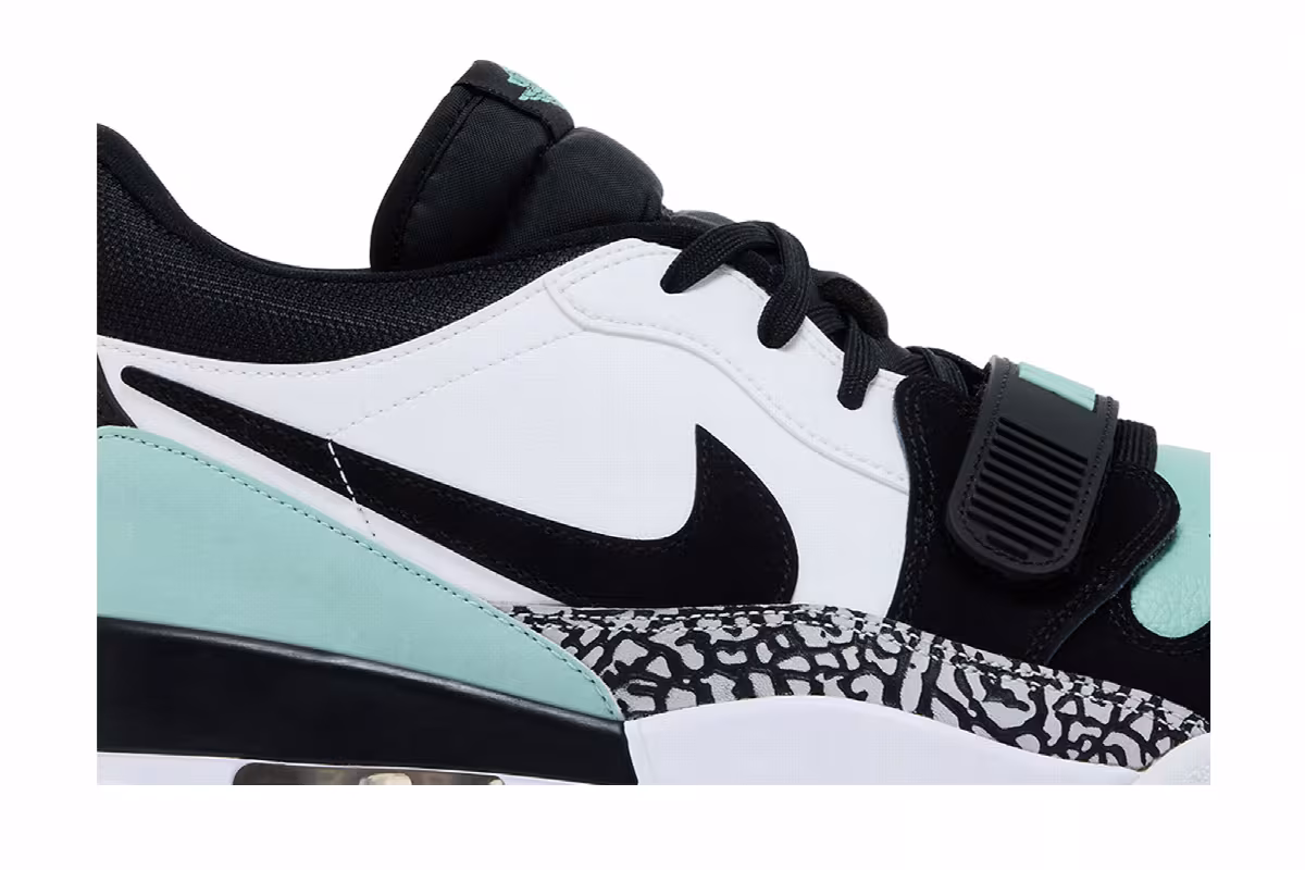Air Jordan Legacy 312 Low White Black Mineral-Wolf Grey, view 3