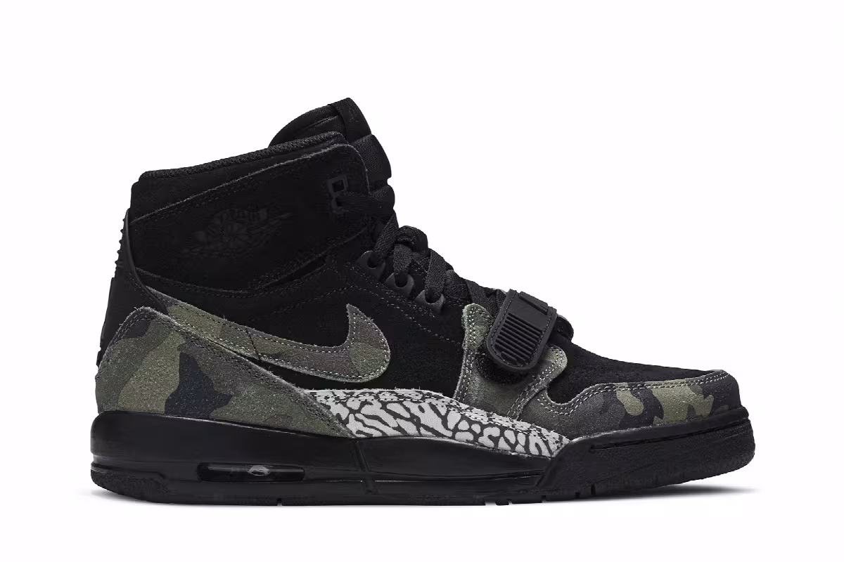 Air Jordan Legacy 312 GS Black Camo Green, view 2