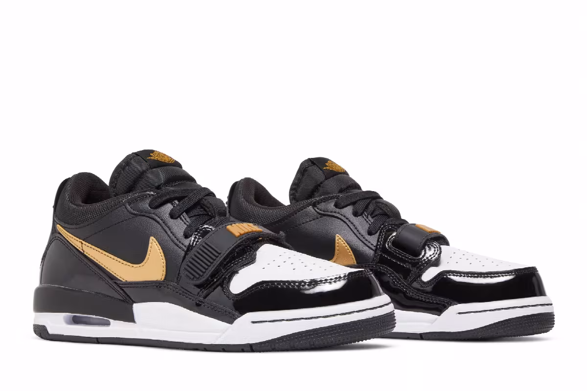 Air Jordan Legacy 312 Low GS Black Metallic Gold, view 9