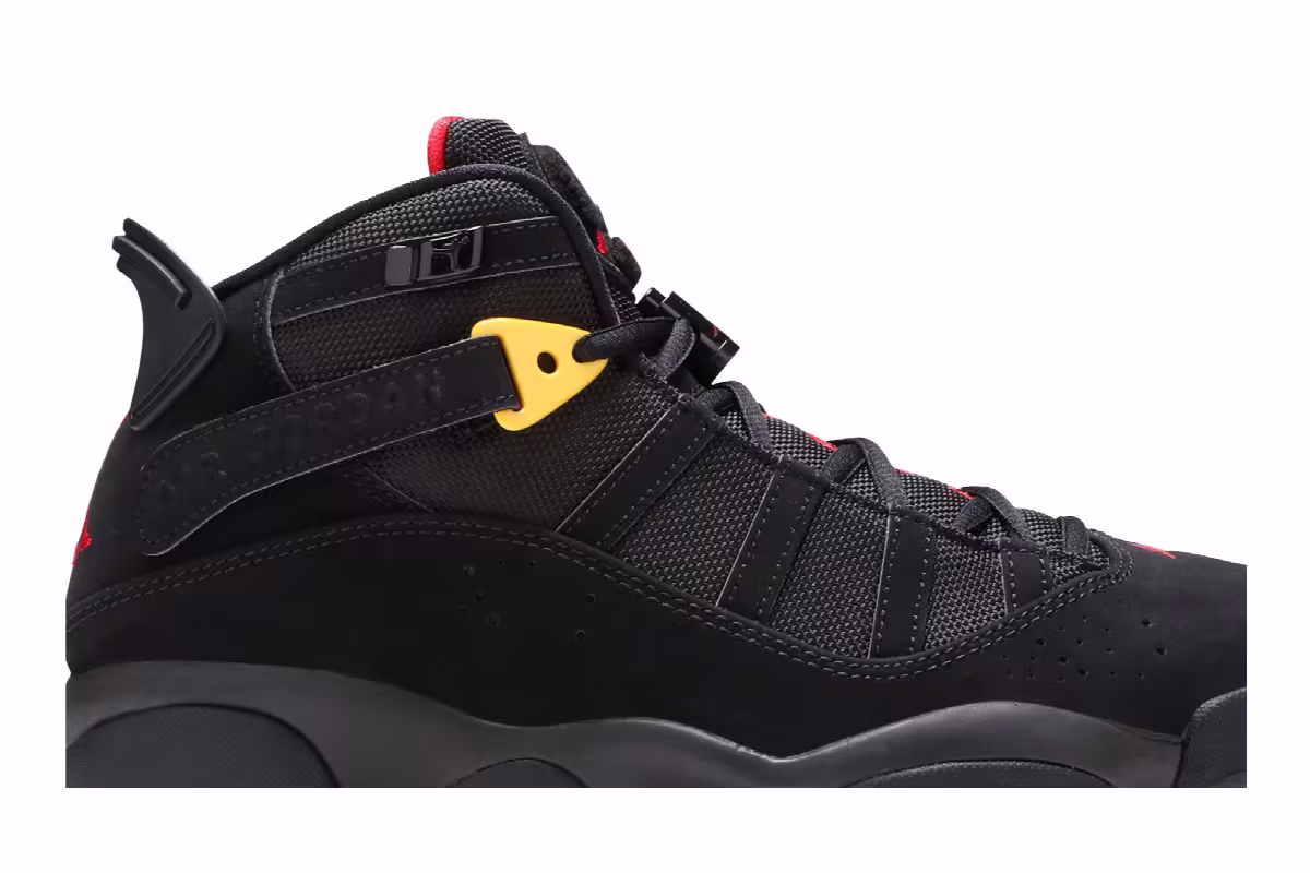 Air Jordan 6 Rings Black Red Sulfur, view 3