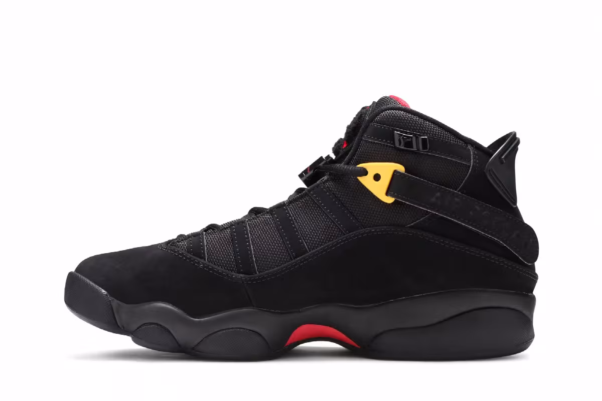 Air Jordan 6 Rings Black Red Sulfur, view 4