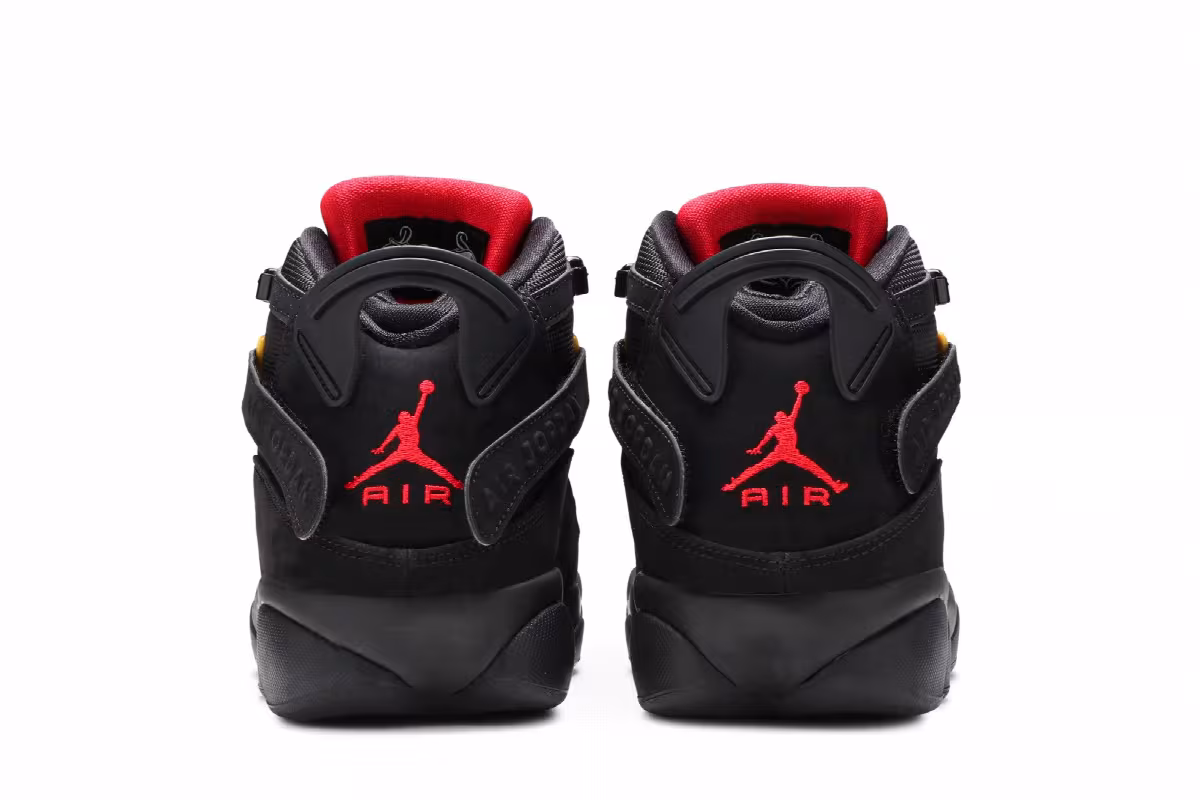 Air Jordan 6 Rings Black Red Sulfur, view 7