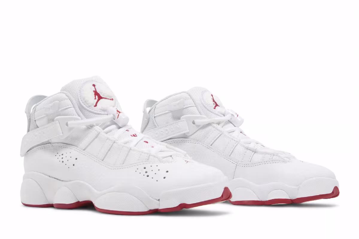 Air Jordan 6 Rings GS White Mystic Hibiscus, view 9