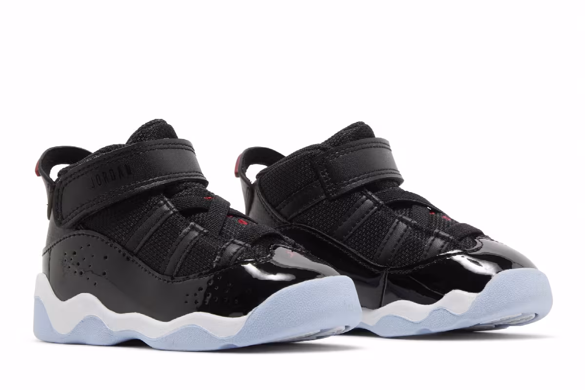 Air Jordan 6 Rings TD Black Gym Red, view 9