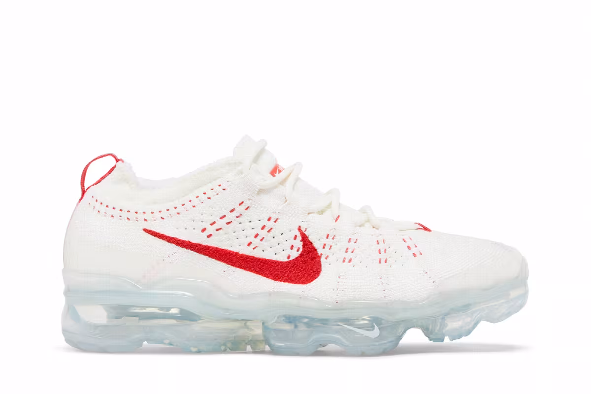 Nike Women's Air VaporMax 2023 Flyknit Sail Track Red, view 2