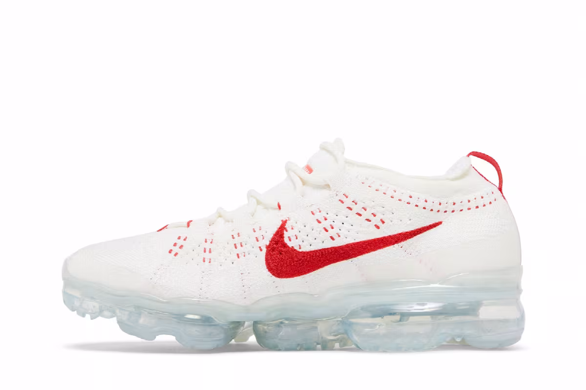 Nike Women's Air VaporMax 2023 Flyknit Sail Track Red, view 4