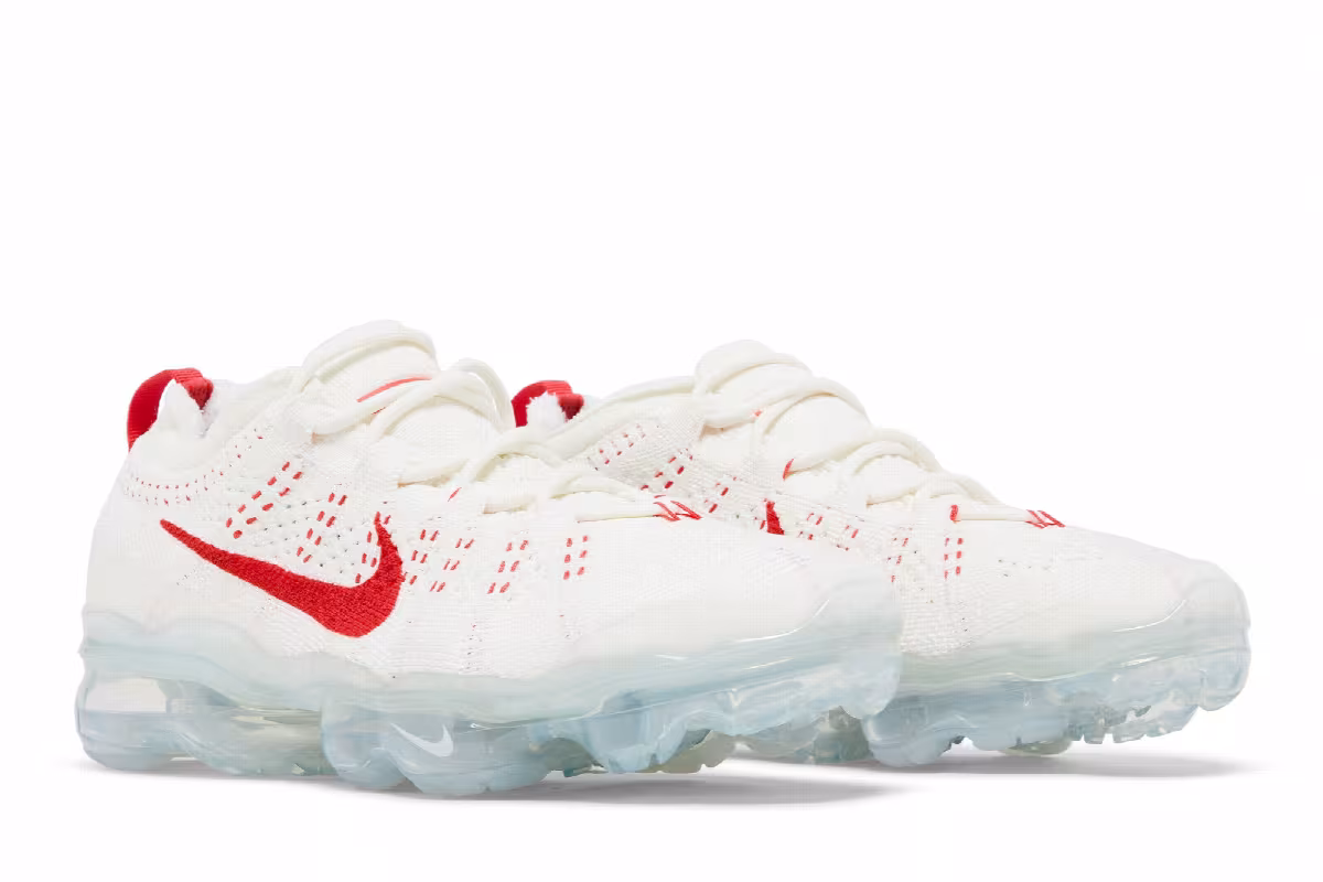 Nike Women's Air VaporMax 2023 Flyknit Sail Track Red, view 9