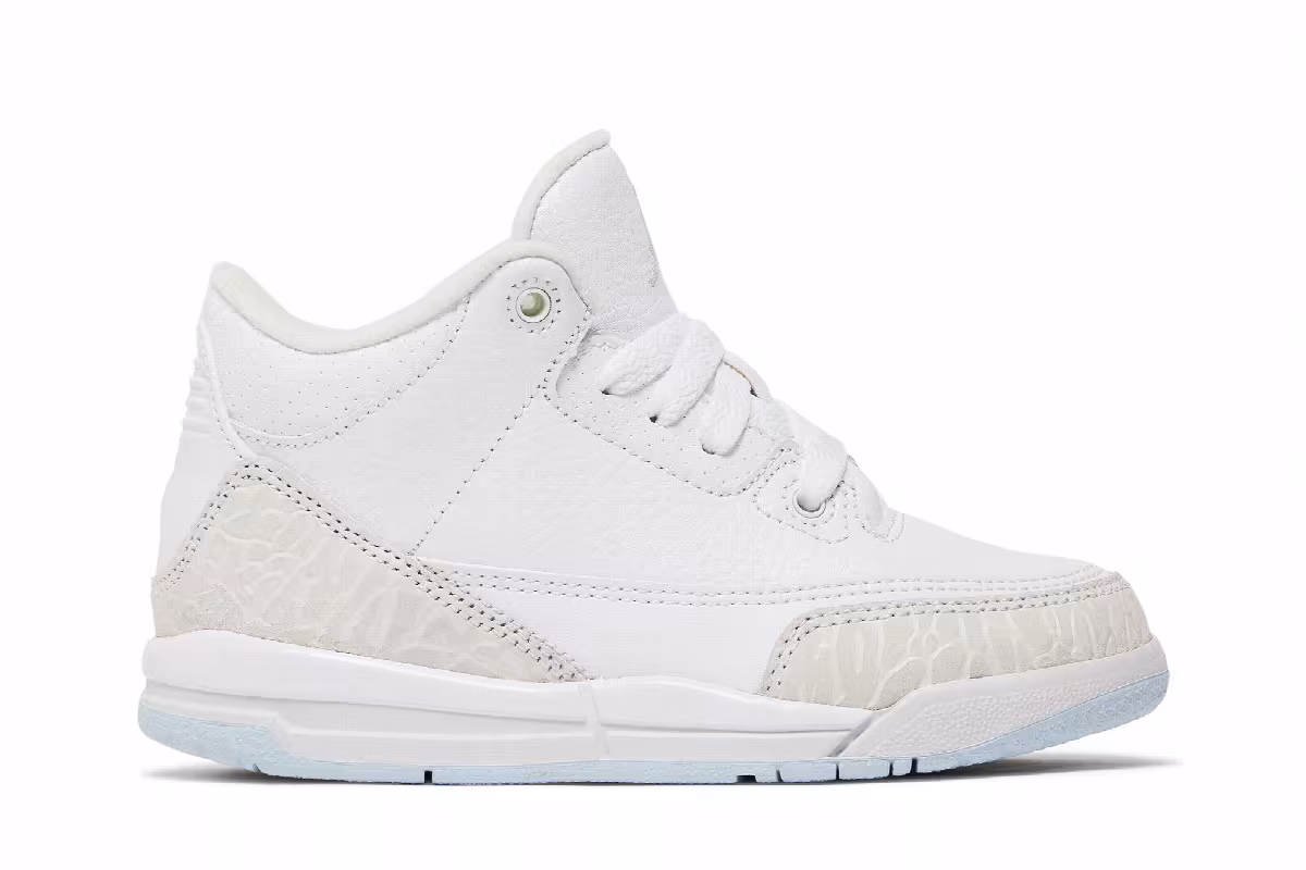Air Jordan 3 PS Triple White, view 2