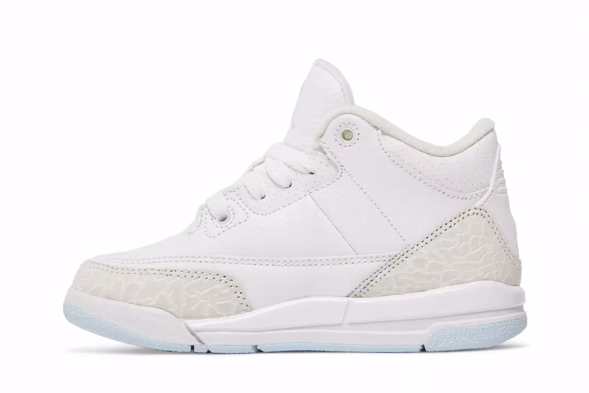 Air Jordan 3 PS Triple White, view 4