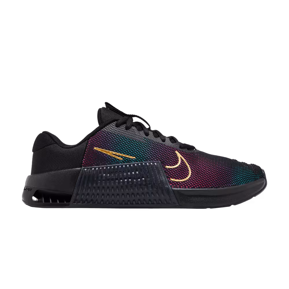 Nike Women's Metcon 9 Premium Black Fireberry Gold