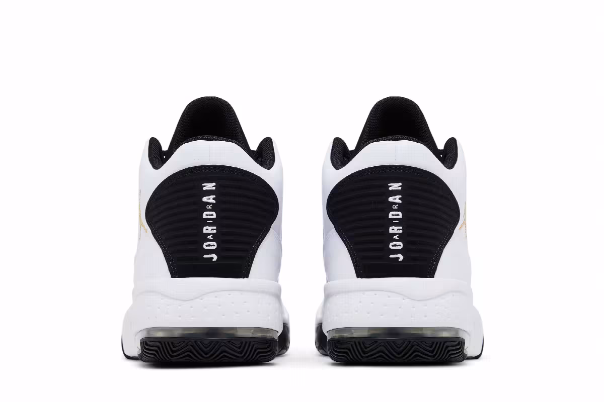 Air Jordan Max Aura 2 White Black Gold, view 7