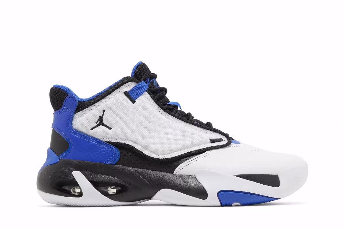 Air Jordan Max Aura 4 White Hyper Royal, view 2