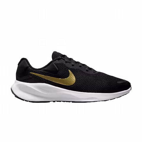Nike Wmns Revolution 7 Wide 'Black Metallic Gold'