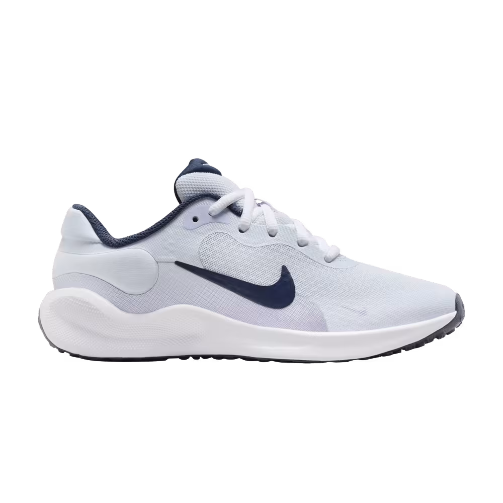 Nike Revolution 7 GS Football Grey Midnight Navy