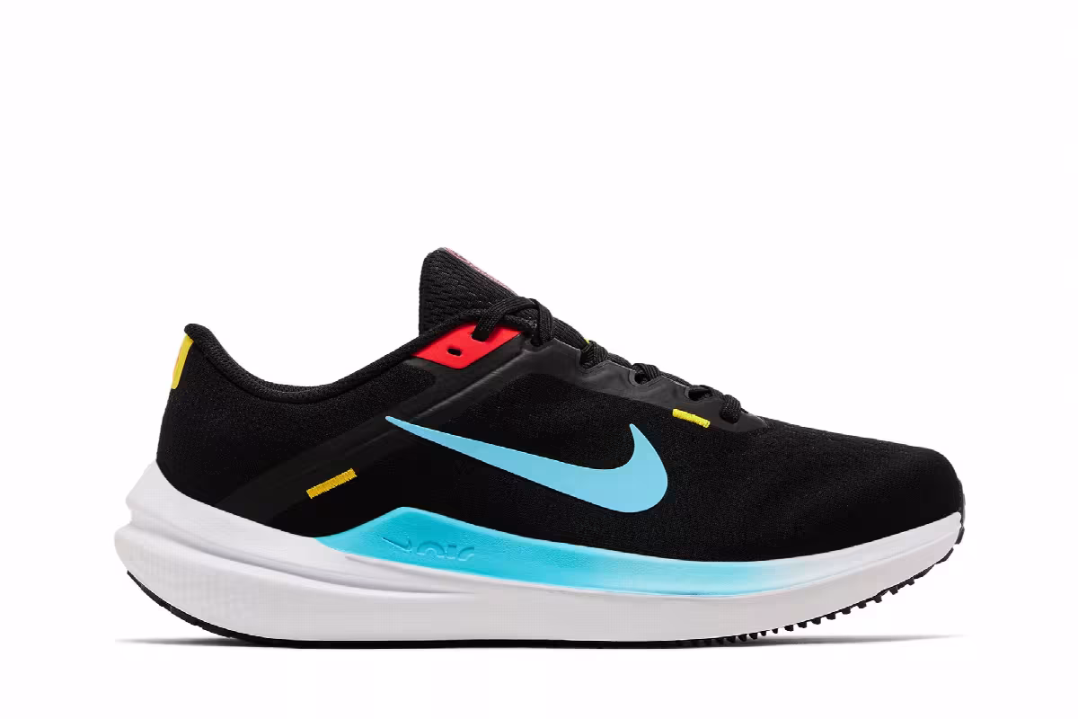 Nike Women's Winflo 10 Black Baltic Blue, view 2