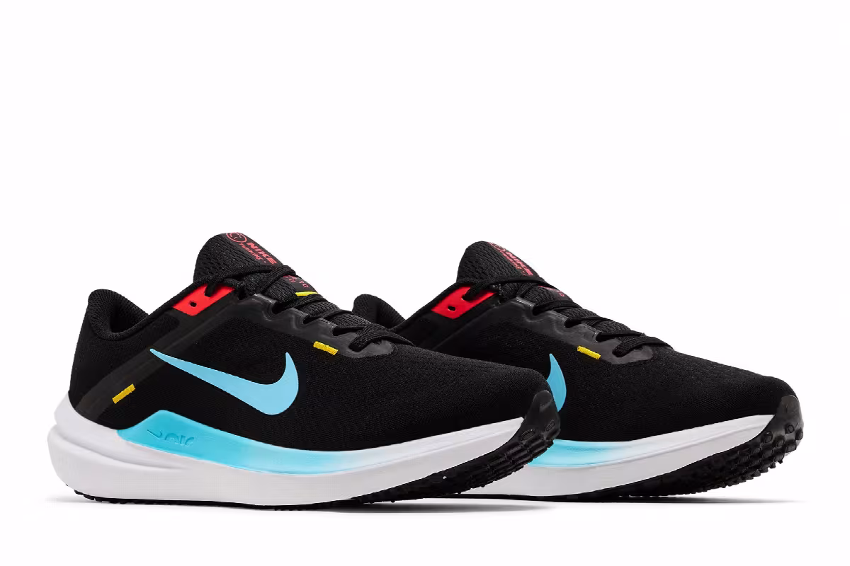 Nike Women's Winflo 10 Black Baltic Blue, view 9