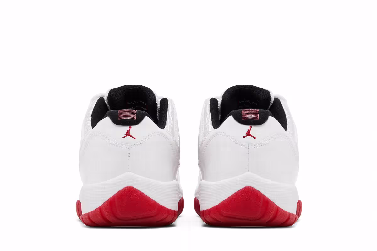 Air Jordan 11 Low GS White Varsity Red, view 7