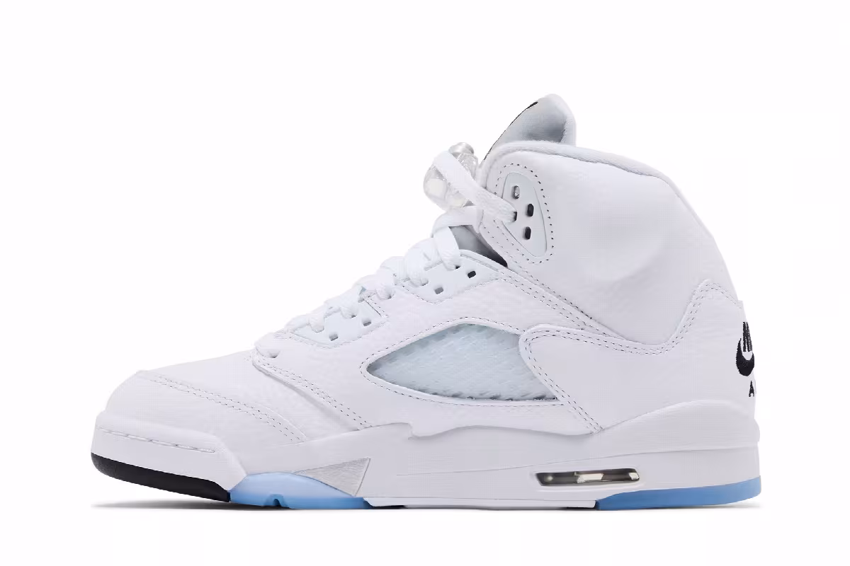 Air Jordan 5 GS White Metallic, view 4