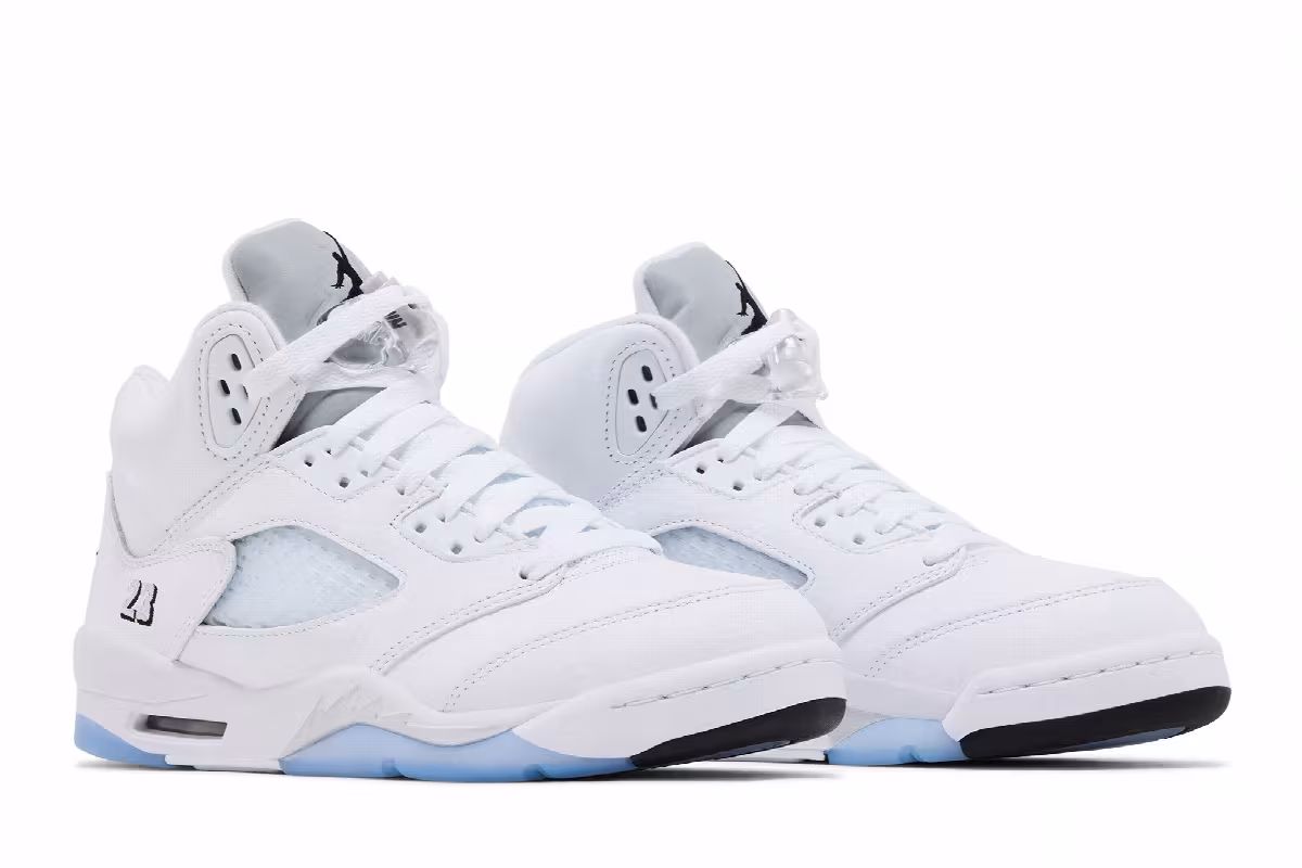 Air Jordan 5 GS White Metallic, view 9