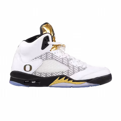 Air Jordan 5 Retro PE 'Oregon Ducks Olympic Gold'
