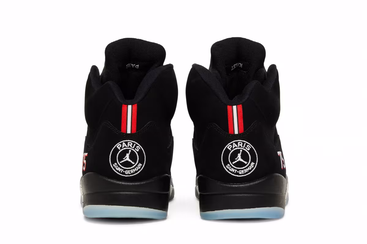 Paris Saint-Germain x Air Jordan 5 Black, view 7
