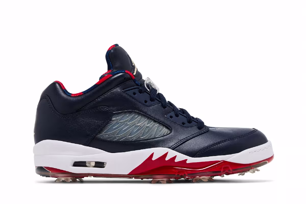 Air Jordan 5 Low Golf Obsidian Red, view 2