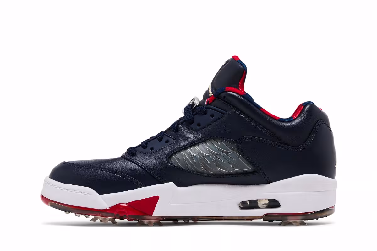 Air Jordan 5 Low Golf Obsidian Red, view 4