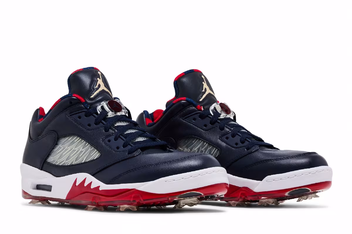Air Jordan 5 Low Golf Obsidian Red, view 9