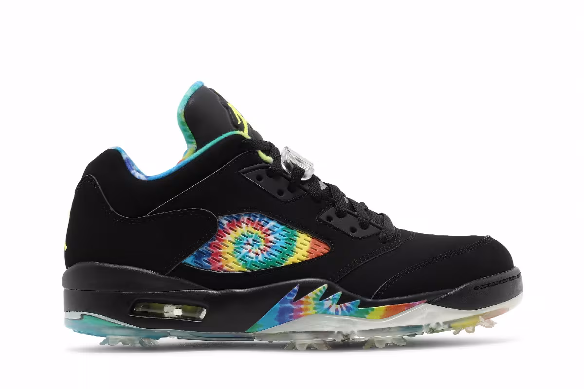 Air Jordan 5 Low Golf Peace & Love - Black, view 2