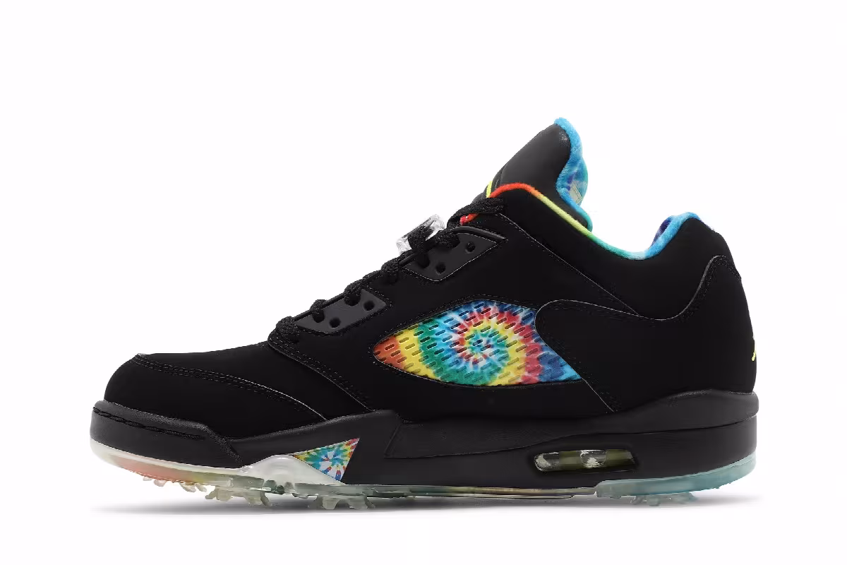 Air Jordan 5 Low Golf Peace & Love - Black, view 4
