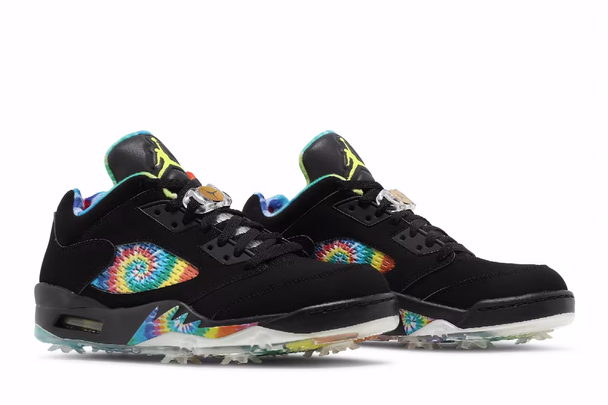 Air Jordan 5 Low Golf Peace & Love - Black, view 9