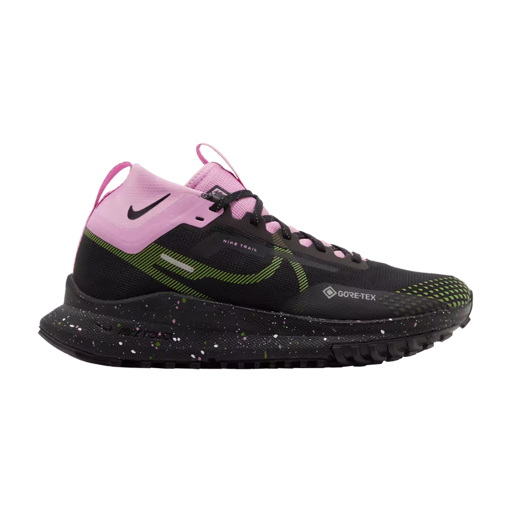 Nike Women's React Pegasus Trail 4 GORE-TEX Black Pink Chlorophyll