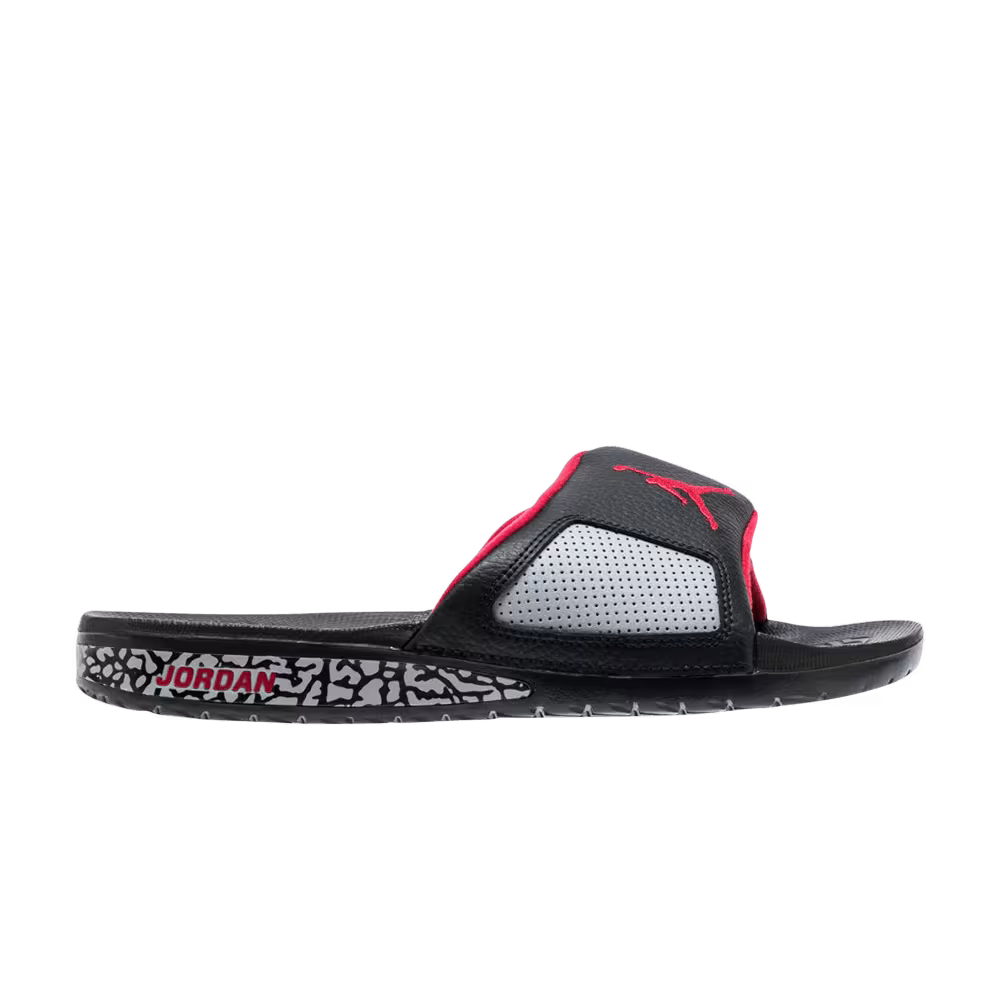 Air Jordan Hydro 3 Slide Black Red Grey