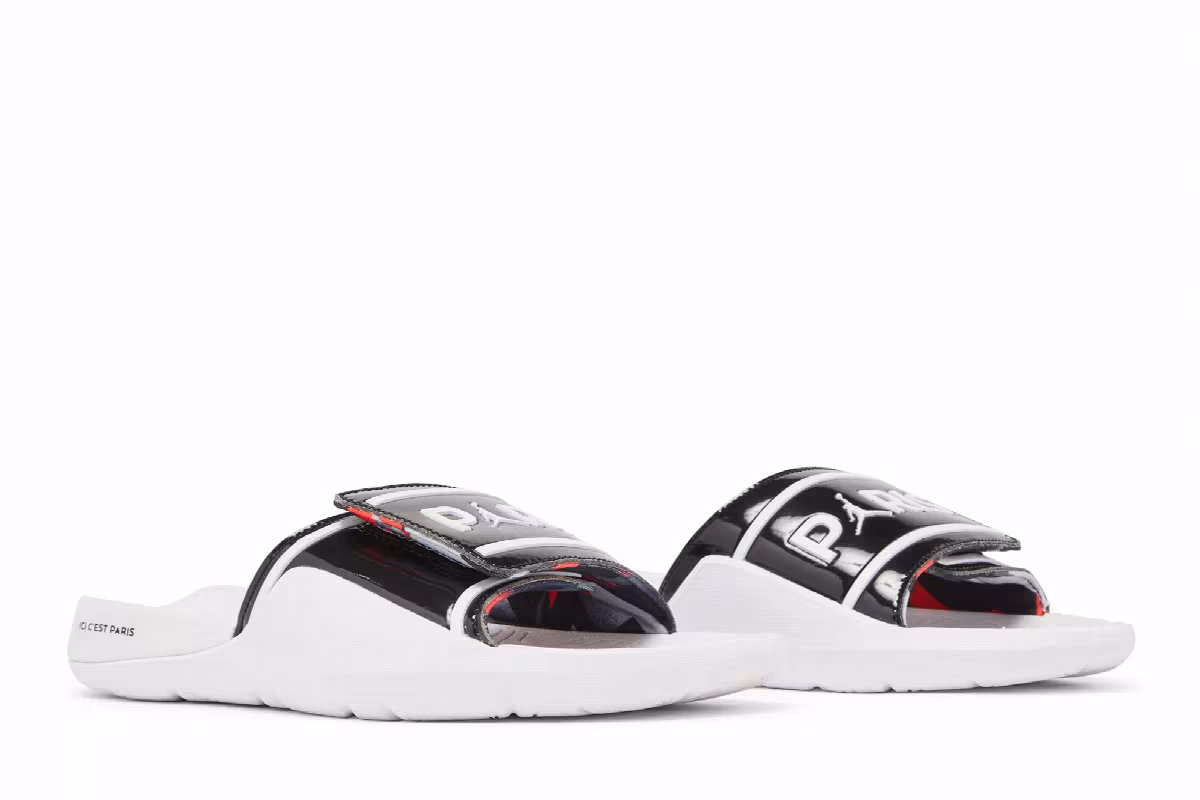 Paris Saint-Germain x Air Jordan Jordan Hydro Slide 7 V2 White Black, view 9