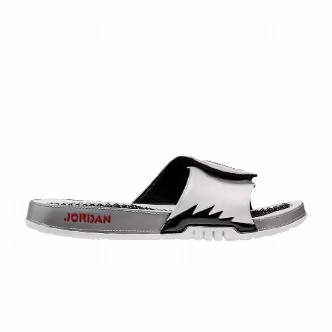 Air Jordan Hydro 5 Slide 'White Red Silver'