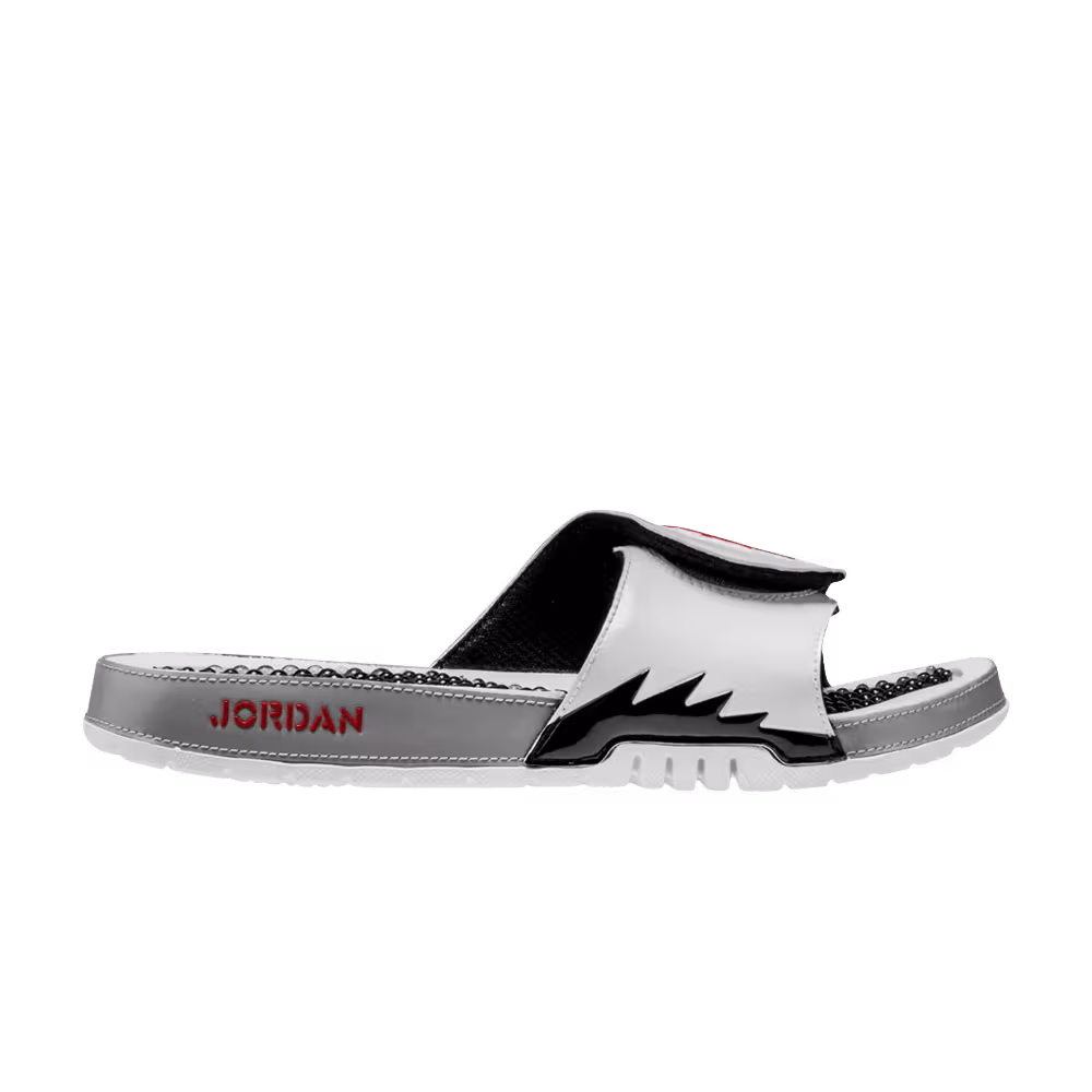 Air Jordan Hydro 5 Slide White Red Silver