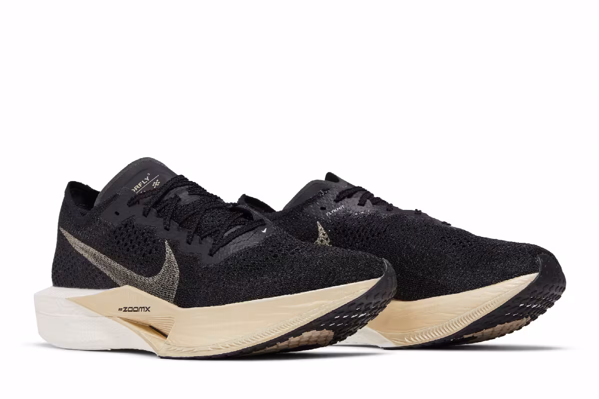 Nike ZoomX VaporFly Next% 3 Black Metallic Gold Grain, view 9