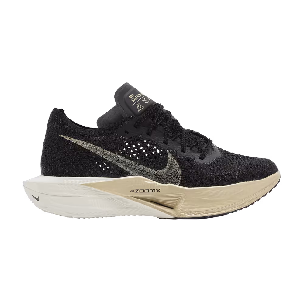 Nike Women's ZoomX VaporFly Next% 3 Black Metallic Gold Grain