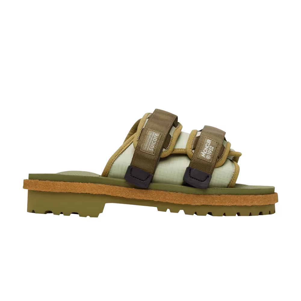 Suicoke x Moncler Moto Mountain Slide Green