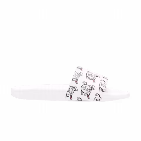 Moncler Basile Slide 'Logo Print - White'