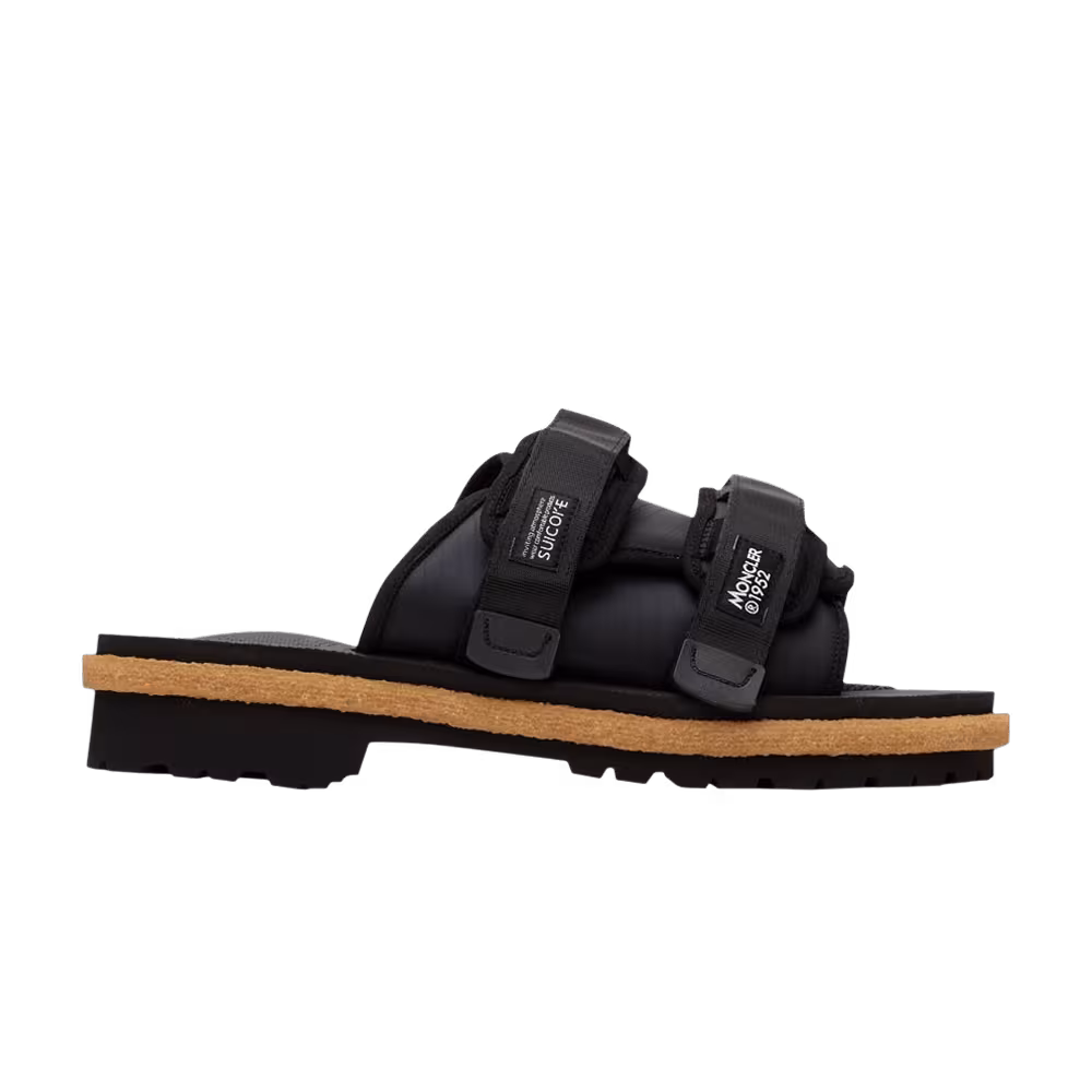 Suicoke x Moncler Moto Mountain Slide Black