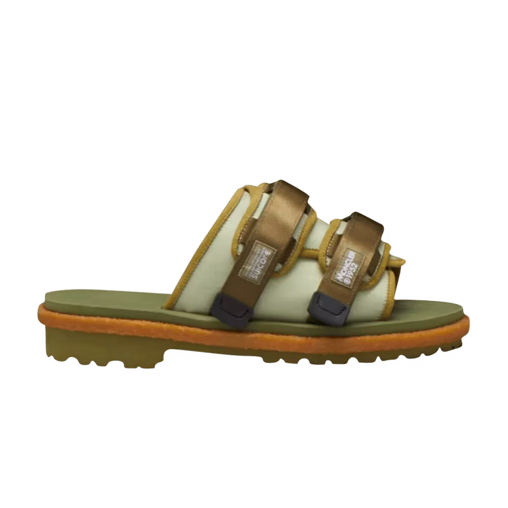 Suicoke x Moncler Moto Mountain Nylon Slip-On Sandal 2 Moncler 1952 - Sage Green
