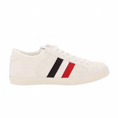 Moncler Wmns Ryegrass Striped Lace Up Sneakers 'White Red Navy'