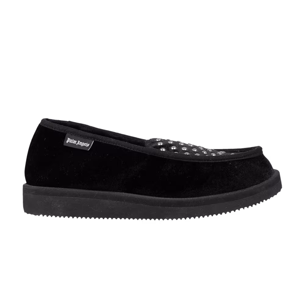 Suicoke x Palm Angels Studded Loafer Slipper Black Velvet