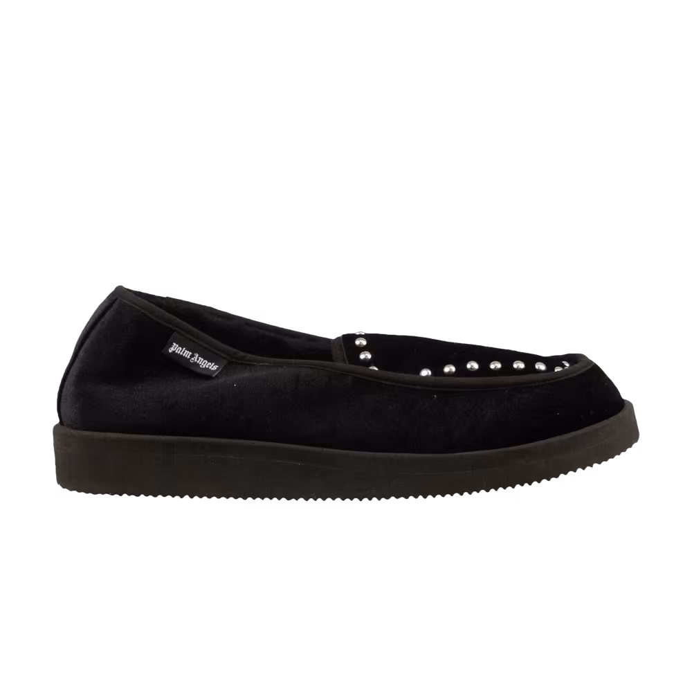 Suicoke x Palm Angels Studded Loafer Slipper Black Velvet