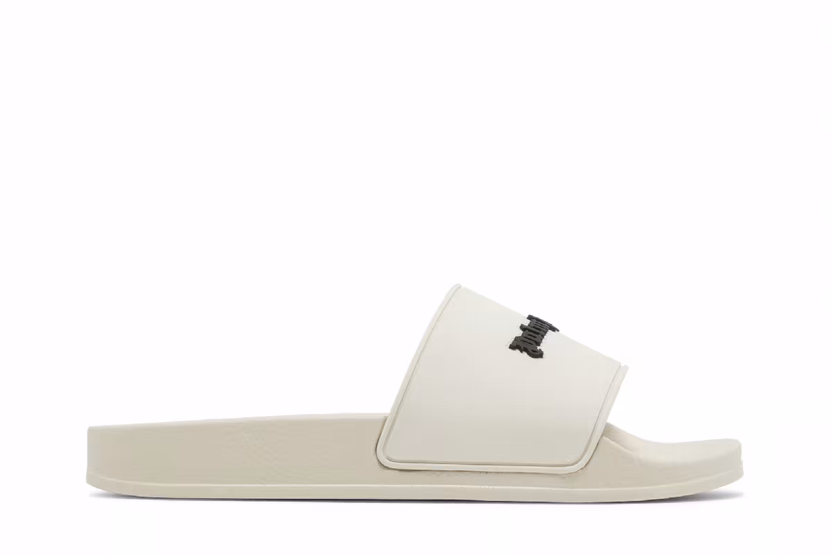 Palm Angels Women's Slide Logo - Light Beige, view 2