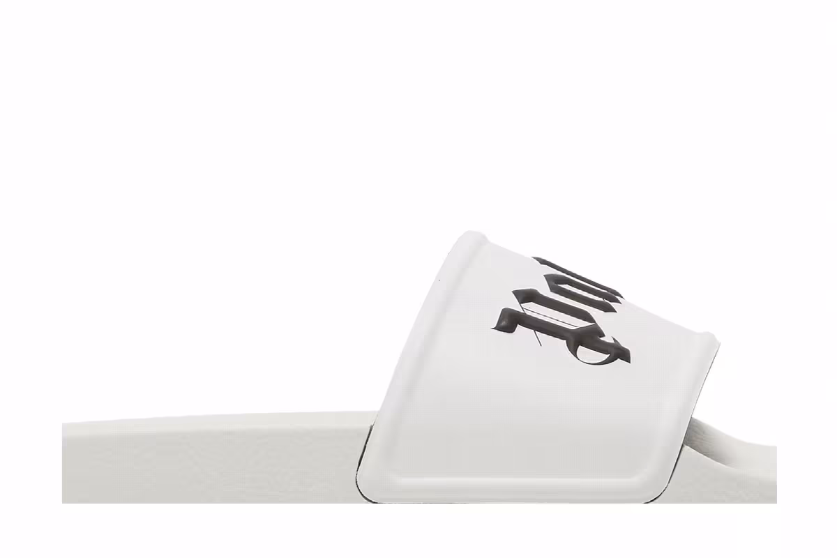 Palm Angels Women's Pool Slider White Black, view 3